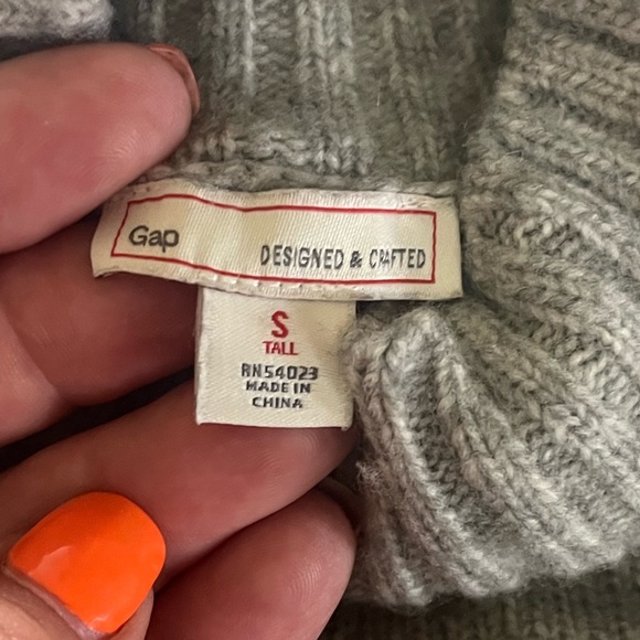 Gap tall small wool mock sweater grey - Picture 5 of 7